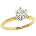 6 prong Round Solitaire Engagement Ring .96cttw J/si3