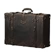 A Handmade Dark Coffee Brown Leather Suitcase, Luggage, Valise "They'll Fight Over When You're Dead"