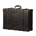 A Handmade Dark Coffee Brown Leather Suitcase, Luggage, Valise "They'll Fight Over When You're Dead"
