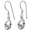 Sterling Silver Claddagh Ring Shepherds Hook Earrings