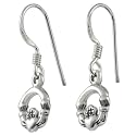 Sterling Silver Claddagh Ring Shepherds Hook Earrings
