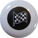 Black Checkered Flag Ceramic Cabinet Drawer Pull Knob