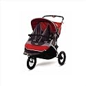 Suburban Safari (Red / Grey) Swivel Wheel Double Jogging Stroller from InSTEP