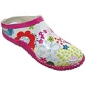 Pink White Flower Slip-On Garden Gardening Clogs Shoes