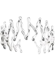 925 Sterling Silver High-Polish Finish Organic Twig Cuff Bracelet