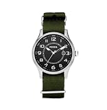 Fossil Men's FS4511 Green Nylon Strap Black Analog Dial Watch