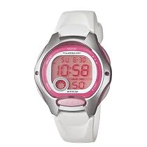 Casio Women's LW200-7AV Digital White Resin Strap Watch
