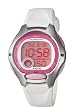 Casio Women's LW200-7AV Digital White Resin Strap Watch