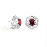 WILLOW GOLD: *GARNET RED PANSY EARRINGS*