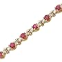 14K Yellow Gold 1 ct. Diamond and 2 1/4 ct. Ruby Bracelet