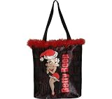 Betty Boop Signature Product Women's Betty Boop Large X-mas Feather Tote BPC2008 Medium Handbag