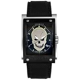 Invicta Men's II Collection Square Skull Black Technofiber Watch #4590