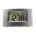 Digital Atomic Wall Clock - Silvertone