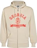 Georgia Bulldogs Ecru Apex Full Zip Hooded Sweatshirt