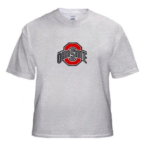 Ohio State University logo - Adult Birch-Gray-T-Shirt 5XL