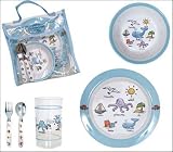 Baby Cie Childrens Melamine Dinnerware Lunch Set - La Mer