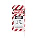 North Safety "Danger Equipment Lockout - A Life Is On The Line" Styrene Tag with Reverse Side Tagger Identification, 5-3/4" Length, 3" Width