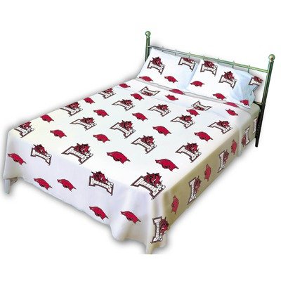Arkansas Razorbacks Twin Sheet Set From College Covers Twin