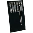 6 Snap Chain Necklace Easel Pad Black Velvet Jewelry Display tray Insert
