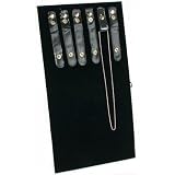 6 Snap Chain Necklace Easel Pad Black Velvet Jewelry Display tray Insert