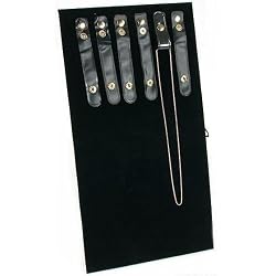 6 Snap Chain Necklace Easel Pad Black Velvet Jewelry Display tray Insert