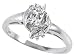 0.39 cts Genuine White Topaz and Diamond Ring - 14kt White or Yellow Gold