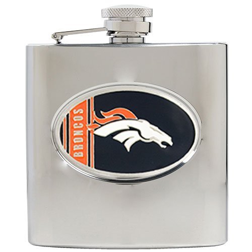 Denver Broncos 6oz Stainless Steel Hip Flask
