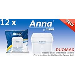 12 Anna Duomax Wasserfilter Kartuschen passend auch f�r Brita Maxtra