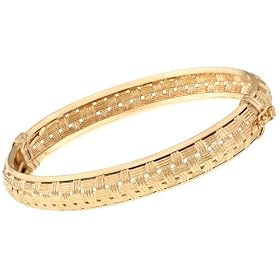 14K Yellow Gold Bangle Bracelet by 