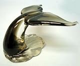 Glass Whales Tail Figurine - Nautical Paperweight Fish