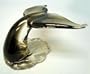 Glass Whales Tail Figurine - Nautical Paperweight Fish