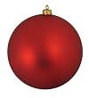 Matte Red Hot Commercial Shatterproof Christmas Ball Ornament 6" (150mm)