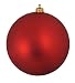 Matte Red Hot Commercial Shatterproof Christmas Ball Ornament 6" (150mm)