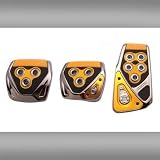 RAZO RP104 JDM Yellow GT Carbon Fiber Manual Pedal Covers