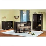IMAGE OF Milano Convertible Crib Nursery Set in Mocacchino