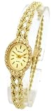 GENEVE Women's Solid 14K Gold and Diamond Watch with Solid 14K Gold Bracelet: GE-0616