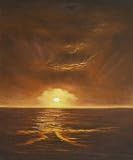 Art Reproduction Oil Painting - Seascapes: Tropischer Sonnenuntergang (Tropical Sunset) - Classic 20 X 24 - Hand Painted Canvas Art