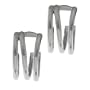 Sterling Silver Half Loop Hoop Stud Earrings