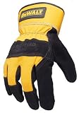 Dewalt DPG41 Large Premium Cowhide Leather Work Glove with Reinforced Palm And Wing Thumb and Safety Cuff
