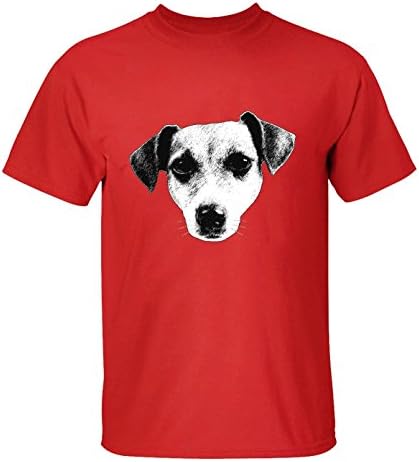 Black White Dog Look at You Funny Tank for Mens M red