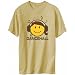 T-Shirt Mens Sand " Dancehall - female smiley " Music Large