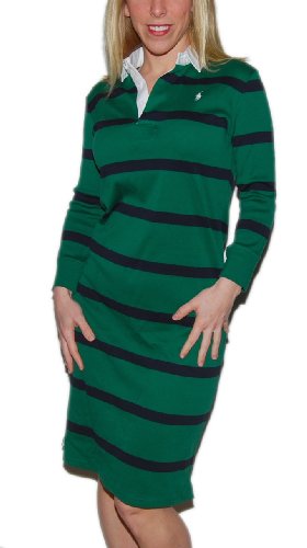 Polo Ralph Lauren Women Long Long Sweater Tennis Tennis Dress Shirt Green Navy