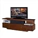 Furnitech 62 inch Sleek Contemporary Console in Exotic Imbuia Wood (Brazilian Walnut)