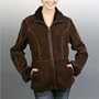 Echelon Collection Women's Scuba Merino Shearling Jacket - Misses Brown X-Small
