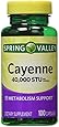 Spring Valley - Cayenne Fruit 40,000 STU, Whole Herb, 100 Capsules