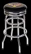 Barstool w 2 Foot Rings Chrome Seat Ring w Swivel Pool