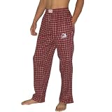 Mens NHL Colorado Avalanche Plaid Cotton Sleepwear / Pajama Pants - Rose (Size: M)