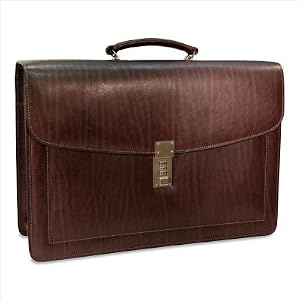 Buy Jack Georges Belting Double Gusset Flap Over Briefcase with Combination Lock 9003 Color:... by Jack Georges