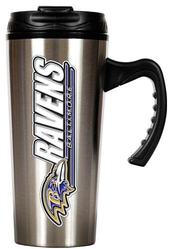 NFL Baltimore Ravens 16-Ounce Stainless Steel Travel Mug