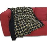 Black/Gold Flannel Throw Blanket Black/Gold Flannel Throw Blanket